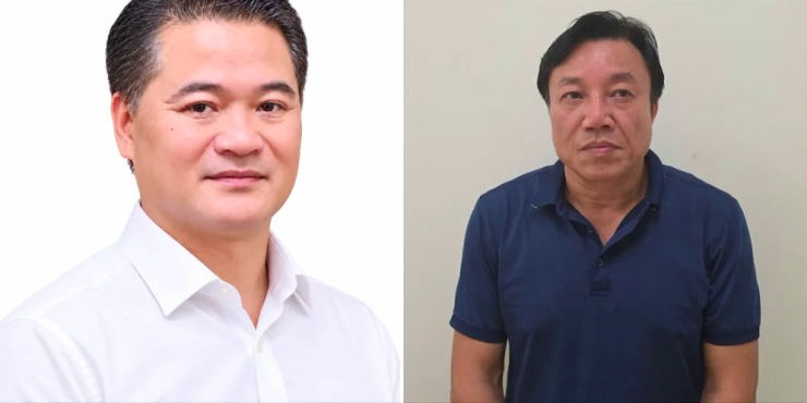 Ông Lê Đình Thanh Sơn và ông Nguyễn Huy Ngọc. Ảnh: Bộ Công an.