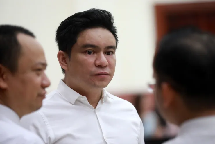 Ông Chiêm Quốc Thái trong lần ra tòa năm 2020. Ảnh: Hữu Khoa