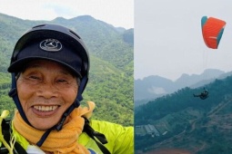 Cựu chiến binh 75 tuổi bay dù lượn nghệ thuật khiến giới trẻ mê mẩn