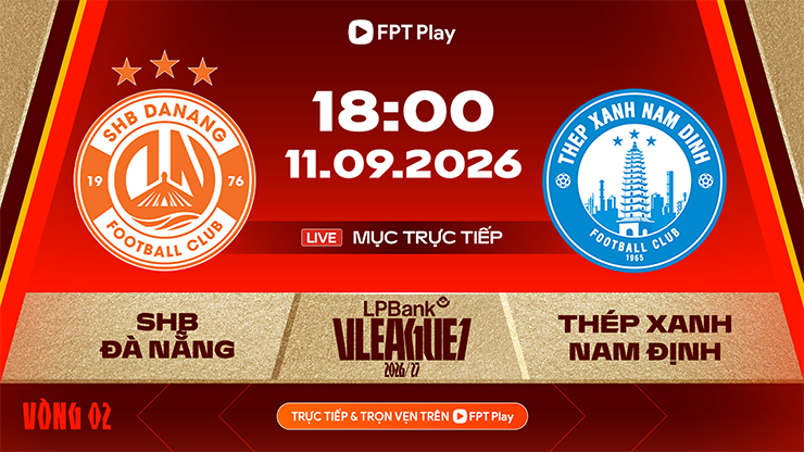 Trực tiếp bóng đá Đà Nẵng - Nam Định: Suýt có bàn thắng thứ tư (V-League) (Hết giờ) - 1