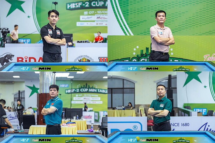 4 cơ thủ vào bán kết carom 3 băng nam