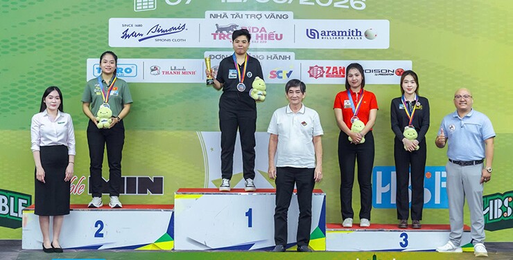 Nguyễn Thị Bích Trâm vô địch carom 3 băng nữ, chạy đà hoàn hảo cho World Championship&nbsp;