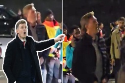 Lộ clip cựu sao MU Fletcher tranh cãi nảy lửa với fan ngoài sân Old Trafford