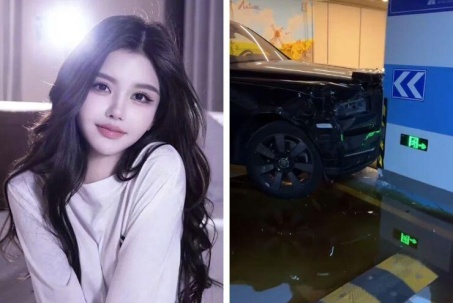 Nàng TikToker xinh đẹp xứ Trung gặp nạn trên chiếc Rolls-Royce mất lái