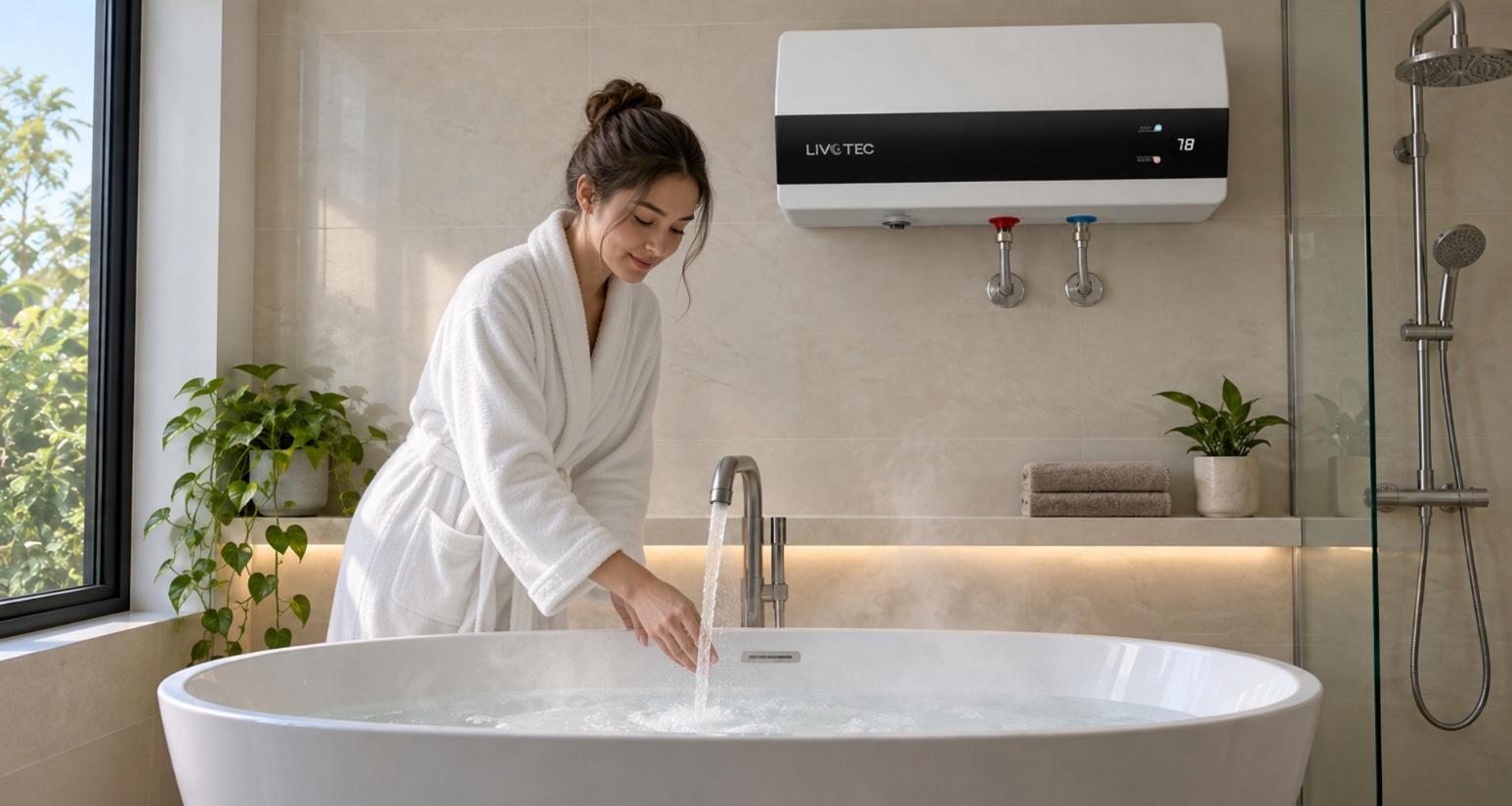 Bình nước nóng Livotec LWH-Series làm nóng nhanh chóng, nhiệt độ cao tới 78 độ C