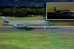 Máy bay hạ cánh nhầm xuống căn cứ có oanh tạc cơ chiến lược B-1B Lancer của Mỹ