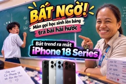 Cô giáo gọi trả bài "đu trend" iPhone 18 màu Cherry đầy hài hước