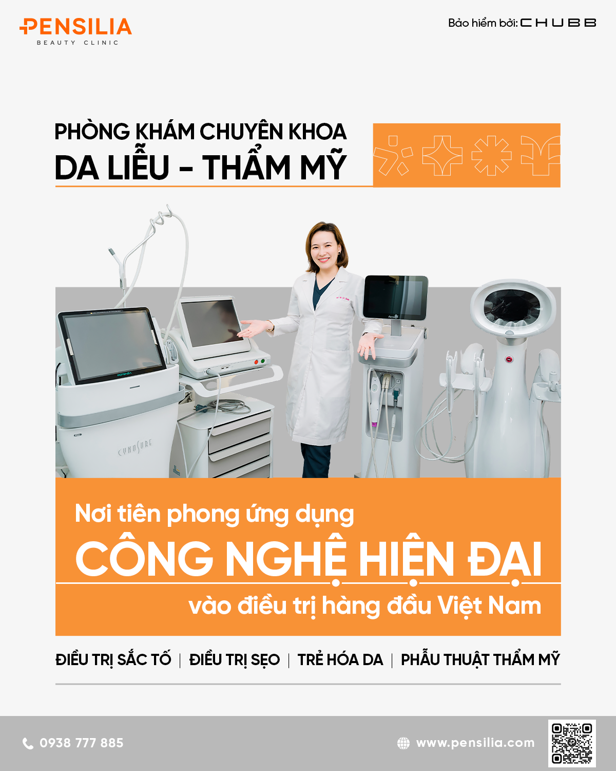 ThS. BS CKII Nguyễn Phương Thảo cùng dàn công nghệ tại Pensilia Beauty Clinic