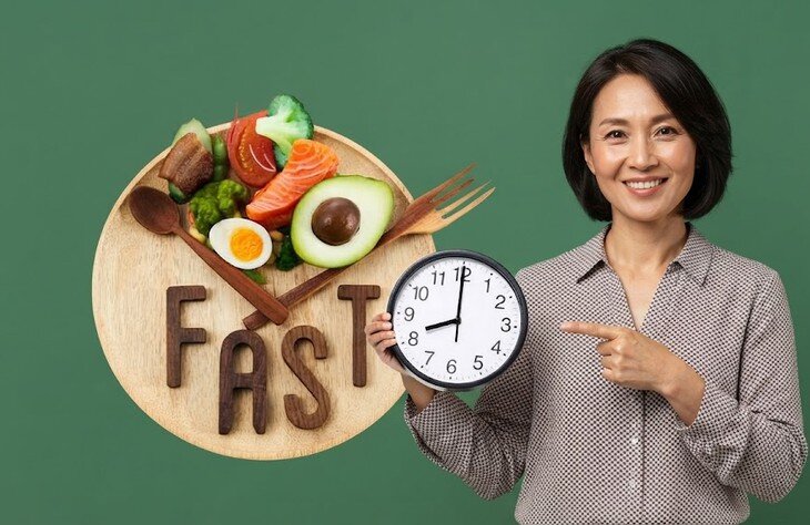 Nhịn ăn gián đoạn có thể mang lại một số lợi ích cho hệ tiêu hóa và kiểm soát cân nặng nếu được thực hiện đúng cách. Ảnh minh họa AI