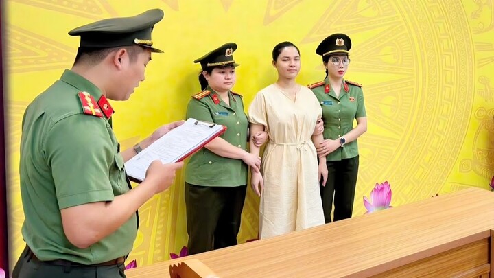 Vũ Thị Dung tại cơ quan công an. (Ảnh: Công an tỉnh Tuyên Quang)
