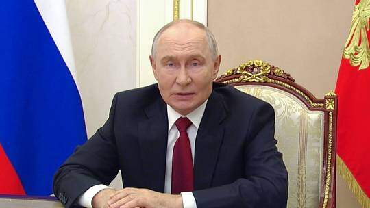 Tổng thống Nga Vladimir Putin phát biểu trước toàn quốc trước thềm cuộc bầu cử quốc hội tại Moscow, Nga, vào ngày 16 tháng 9 năm 2026. Ảnh Sputnik