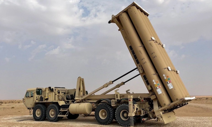 Bệ phóng của tổ hợp THAAD tại Trung Đông hồi tháng 1/2024. Ảnh: US Army
