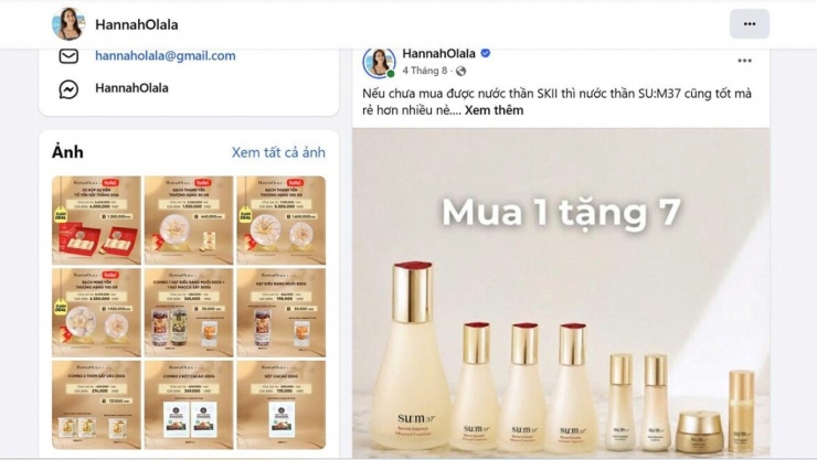 Những nội dung Hannah Olala quảng cáo về công dụng sản phẩm và các chương trình khuyến mại với giá trị quà tặng cao cần được làm rõ về căn cứ, tài liệu chứng minh và giá trị thực tế.