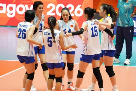 Kết quả bóng chuyền nữ ĐT Việt Nam - Hàn Quốc: Rượt đuổi hấp dẫn, vuột mất ngôi đầu (ASIAD)
