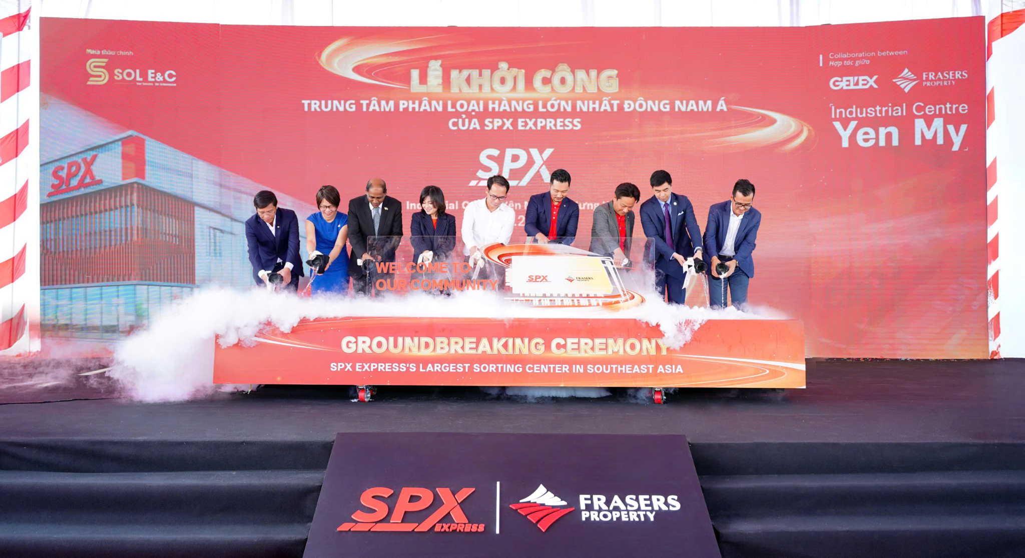Trung tâm phân loại hàng hóa SPX tại Hưng Yên được khởi công xây dựng năm 2025 với công suất xử lý dự kiến lên tới 7 triệu bưu kiện mỗi ngày.