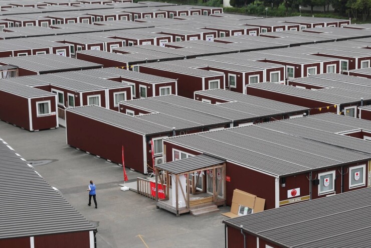 Tổ hợp nhà container được dựng lên làm nơi ở cho các VĐV dự ASIAD 2026