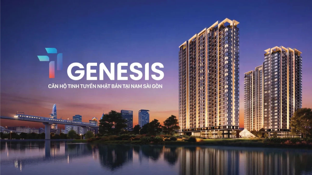 Phối cảnh 3 mặt hướng sông ôm trọn hệ tiện ích sinh thái đỉnh cao tại TT Genesis.