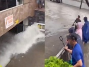 Bảo vệ kể giây phút thoát thân khi nước tràn vào tầng hầm chung cư như thác đổ