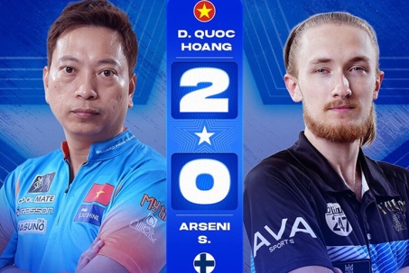 Hoàng Sao dọn bàn đẳng cấp hạ “tia chớp” Phần Lan, cơ thủ trẻ VN vào tứ kết thế giới