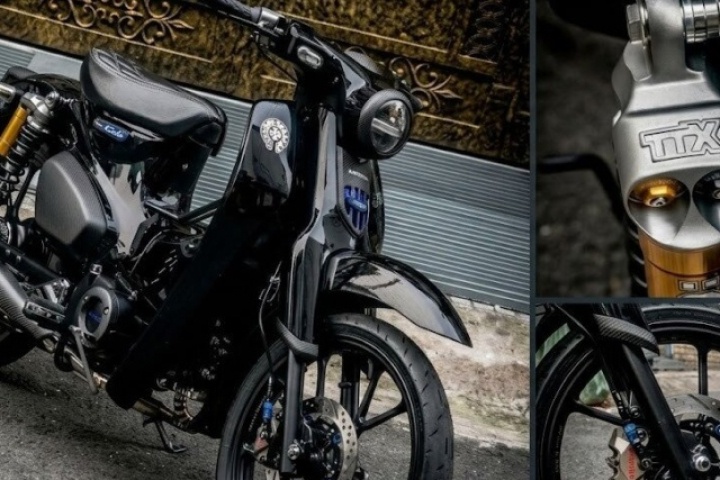 Dân chơi Gia Lai chi 120 triệu độ Honda Cub 125 thành bản đen tuyền huyền bí