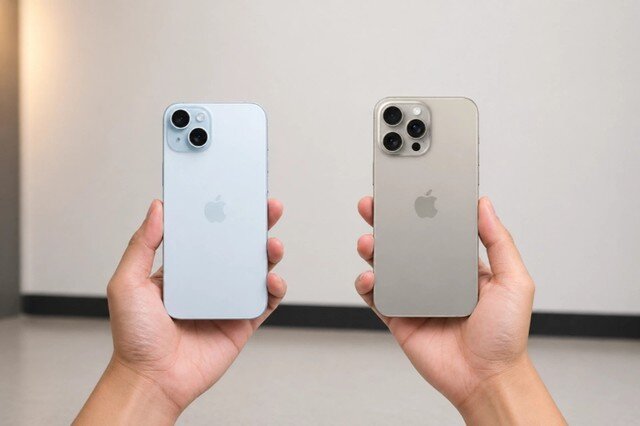 iPhone 15 và iPhone 15 Pro. (Ảnh minh hoạ: Chợ Tốt)