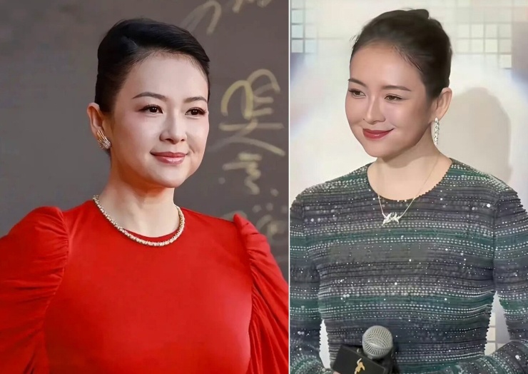 Chương Tử Di giai đoạn tăng cân để đóng phim. Ảnh: Weibo