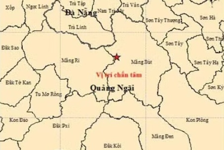 Một xã ở Quảng Ngãi hứng 6 trận động đất trong chưa đầy 26 giờ