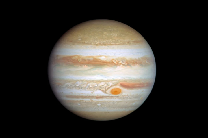 Sao Mộc có thể cách Trái Đất tới 900 triệu km. (Ảnh: NASA)