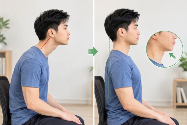 'Cổ rùa' do dùng điện thoại: 4 bài tập giúp cải thiện tư thế