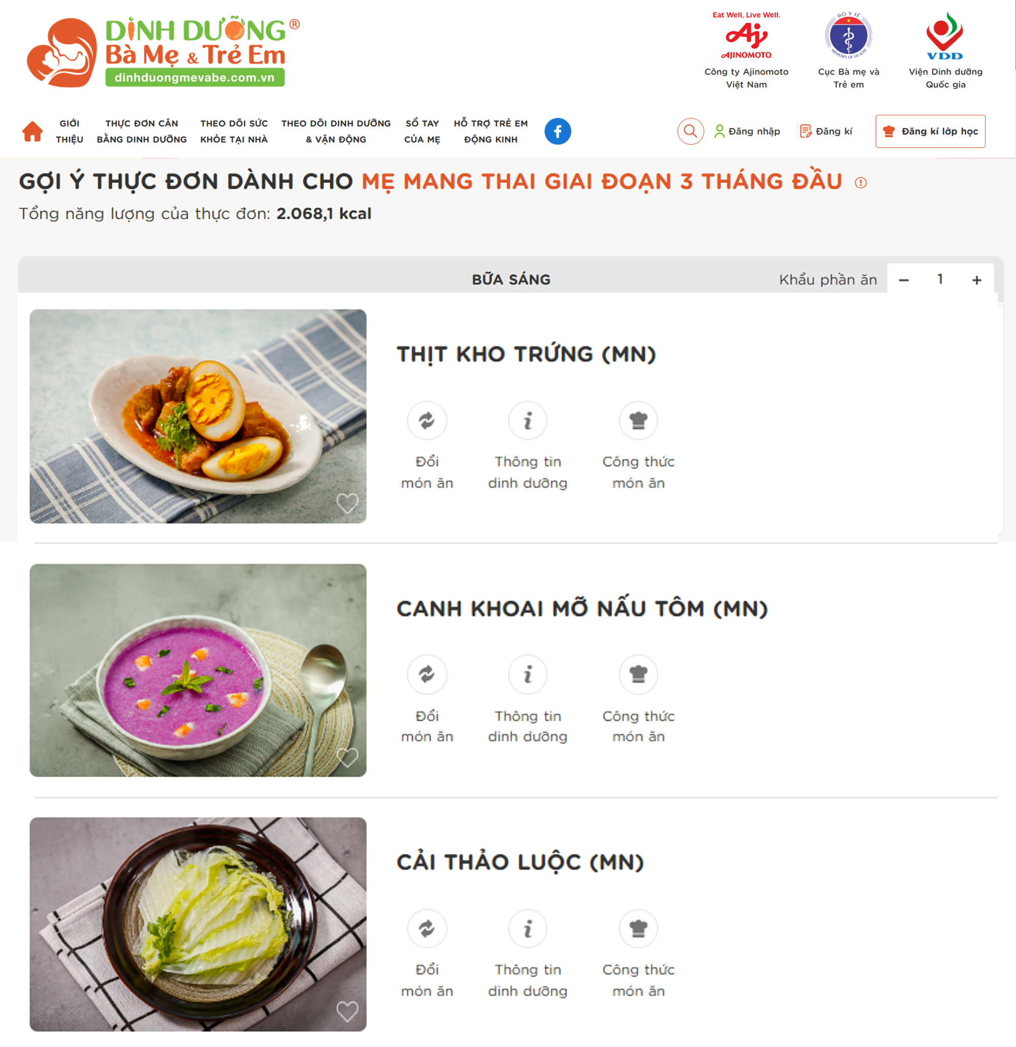 Lên thực đơn dinh dưỡng cho cả gia đình thật dễ dàng với phần mềm từ Ajinomoto - 2