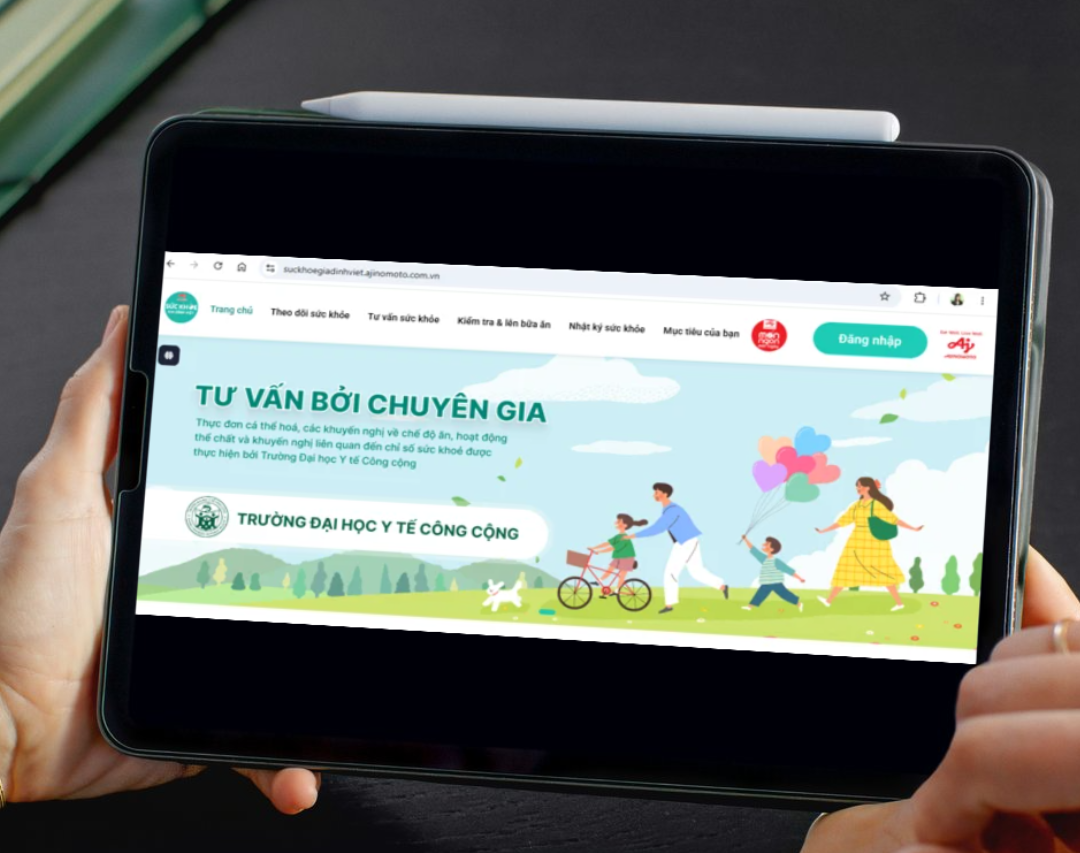 Đăng kí tài khoản miễn phí tại website suckhoegiadinhviet.ajinomoto.com.vn để chủ động chăm sóc sức khỏe cho cả nhà.