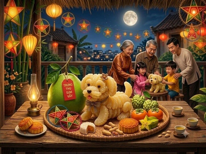 Tục lệ làm chó bưởi độc đáo này bắt nguồn từ một câu chuyện cổ tích về chú Cuội.