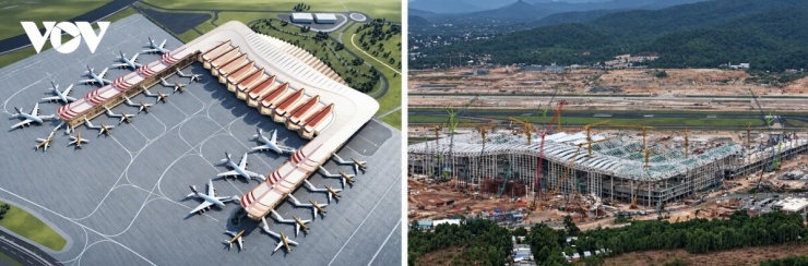 Kiến trúc tổng thể nhà ga lấy cảm hứng từ hình tượng chim Phượng Hoàng lửa vươn lên, biểu trưng cho sự tái sinh, sức sống và tinh thần của "kỷ nguyên vươn mình".