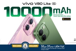 vivo V80 Lite 5G chính thức ra mắt: Mang điện thoại pin 10.000mAh đạt KỶ LỤC GUINNESS THẾ GIỚI™ đến với người dùng Việt.