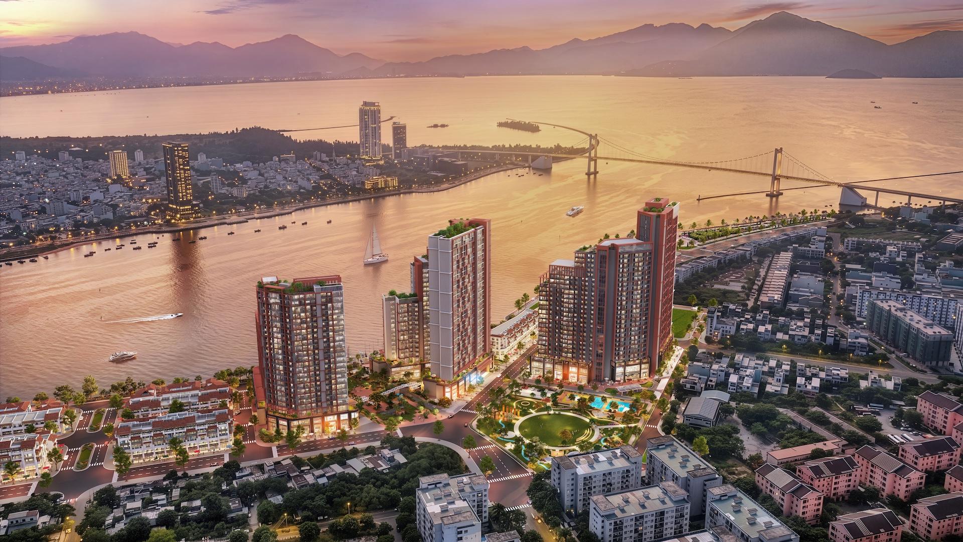 Tháp Symphony 5 thuộc tổ hợp Sun Symphony Residence đang thu hút giới đầu tư nhờ giá vốn tối ưu và tiềm năng khai thác cho thuê hấp dẫn. Ảnh: Sun Property.