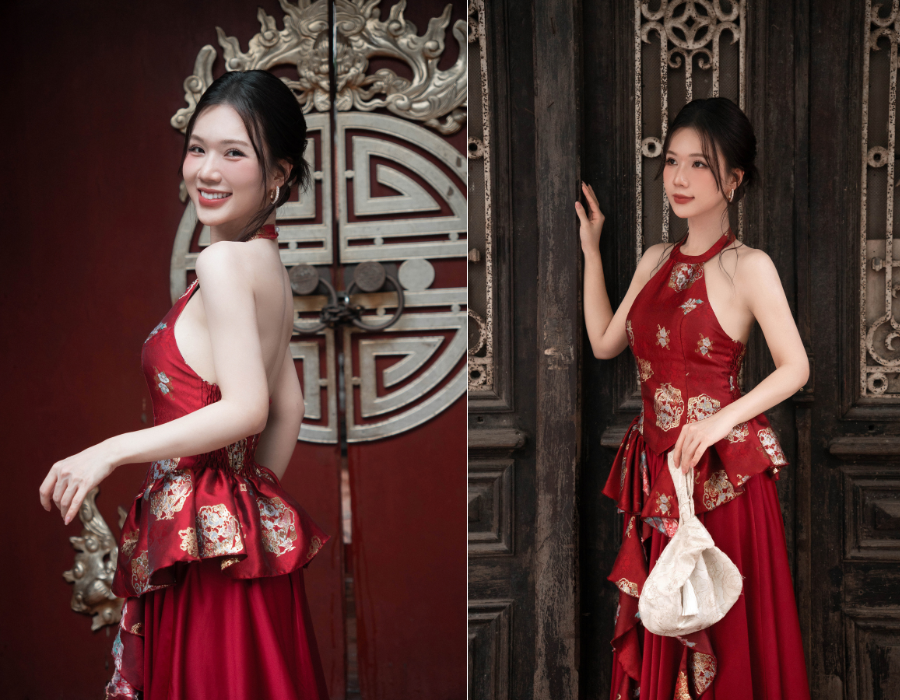 Ngọc Anh dạo chơi trên phố Hàng Vải