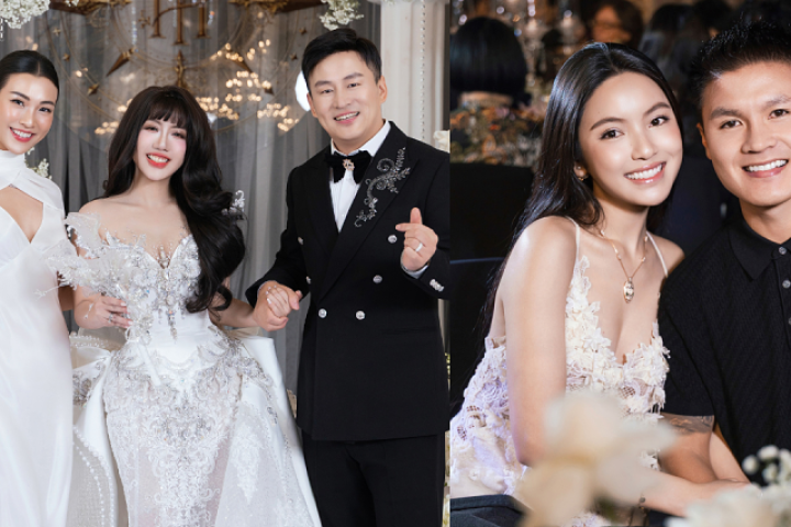 MC Hoàng Oanh, Quang Hải cùng dàn sao dự đám cưới Anh Thư