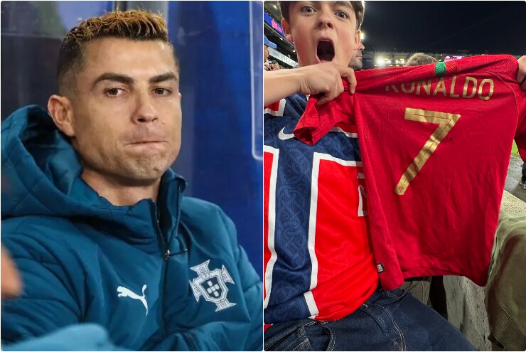 Phản ứng đầu tiên của Ronaldo sau khi bị "bỏ rơi" ở trận Na Uy - Bồ Đào Nha
