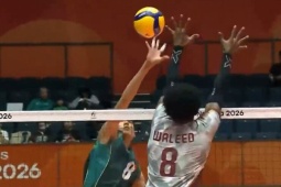 Kết quả bóng chuyền ĐT Việt Nam - Qatar: Bất lực trước "Tòa tháp đôi" cao 2m10 (ASIAD)