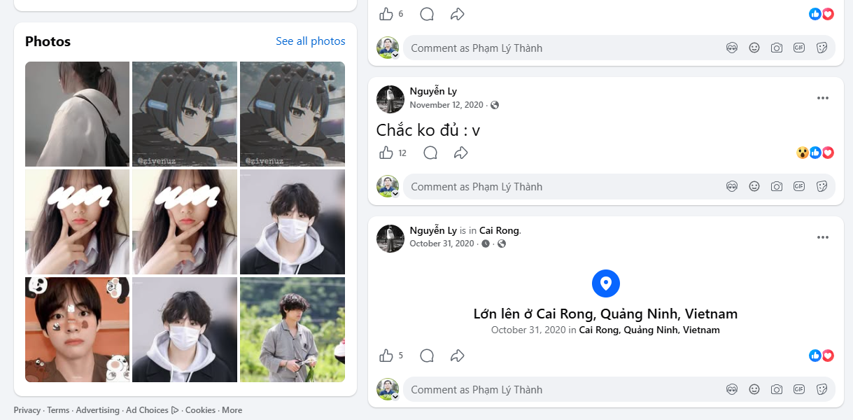 Một số nội dung đăng tải trên tài khoản Facebook&nbsp;Nguyễn Ly, quản trị viên nhóm "con ghét bố mẹ".