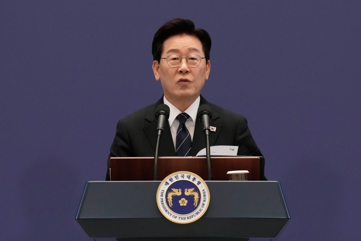 Tổng thống Hàn Quốc Lee Jae Myung tại Seoul ngày 18/9. Ảnh: AP