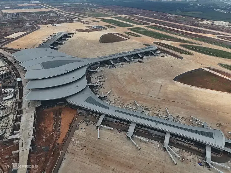 Công trường sân bay Long Thành, tháng 9/2025. Ảnh: Phước Tuấn