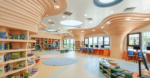 Vin Nexus Center: Trường học hạnh phúc hình trái tim và những gam màu rất “lạ”