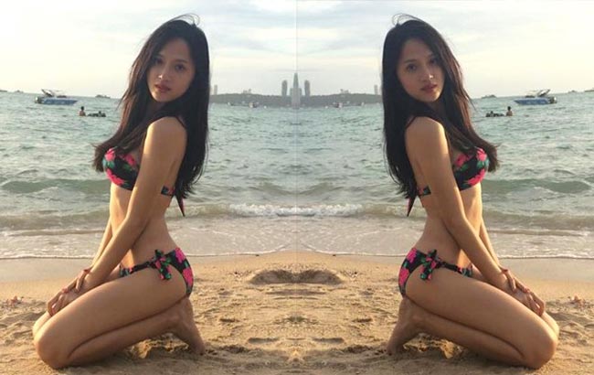 Cô nhiều lần khoe ảnh mặc bikini lên trang cá nhân.&nbsp;
