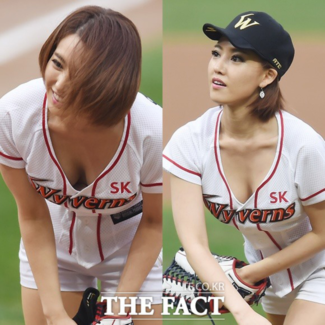 Khi được mời tham gia các show thực tế trên sân bóng chày, cả Yang Ha Na lẫn Yang Jung Won đều gợi cảm.