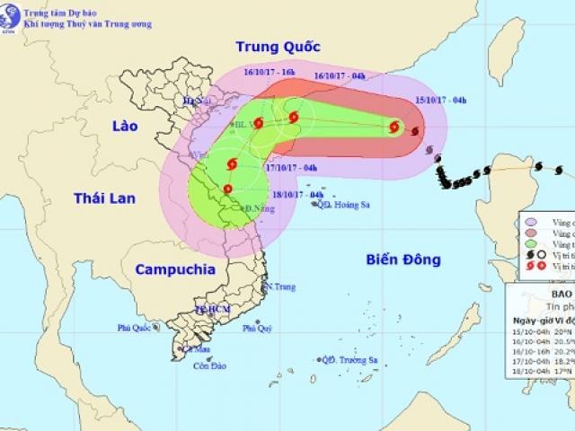 Bão số 11 giật cấp 15, hướng di chuyển siêu dị