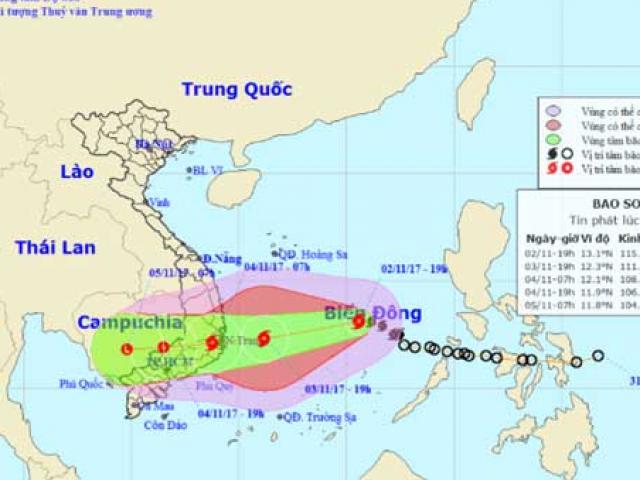 Bão số 12 di chuyển nhanh, tăng cấp hướng vào đất liền