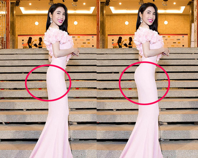 Nếu không có quần độn mông, Thủy Tiên &#40;hình trái&#41; sẽ mất đi vài phần gợi cảm.&nbsp;