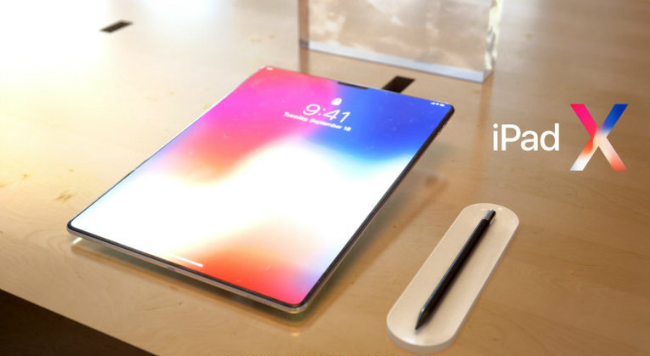 Bên cạnh đó nhà thiết kế còn chú trọng tới bút cảm biến. Điểm mấu chốt của iPad X vẫn giữa lại iPad Pro 12.9-inch.