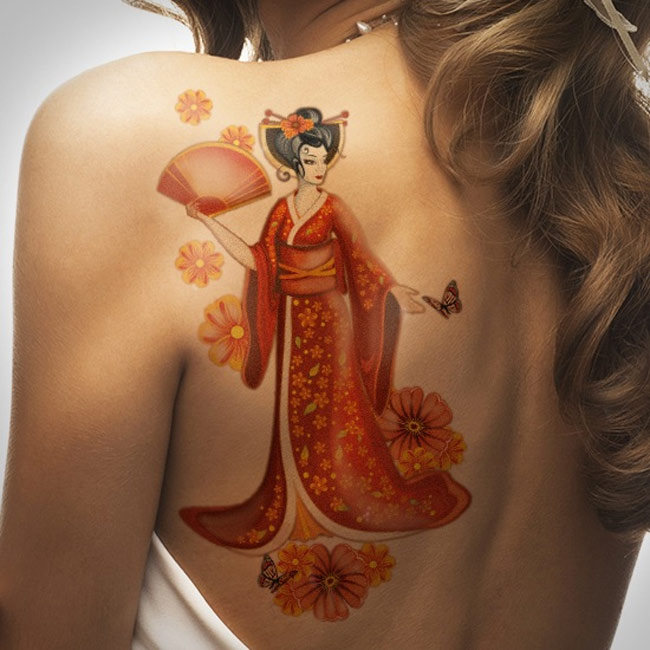 Hình xăm geisha có rất nhiều ý nghĩa.